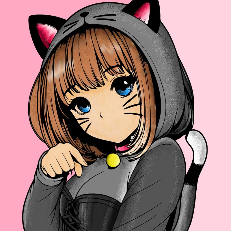 realistic girl in cat costume