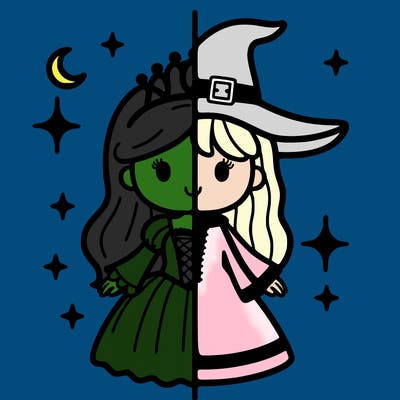 split princess and witch