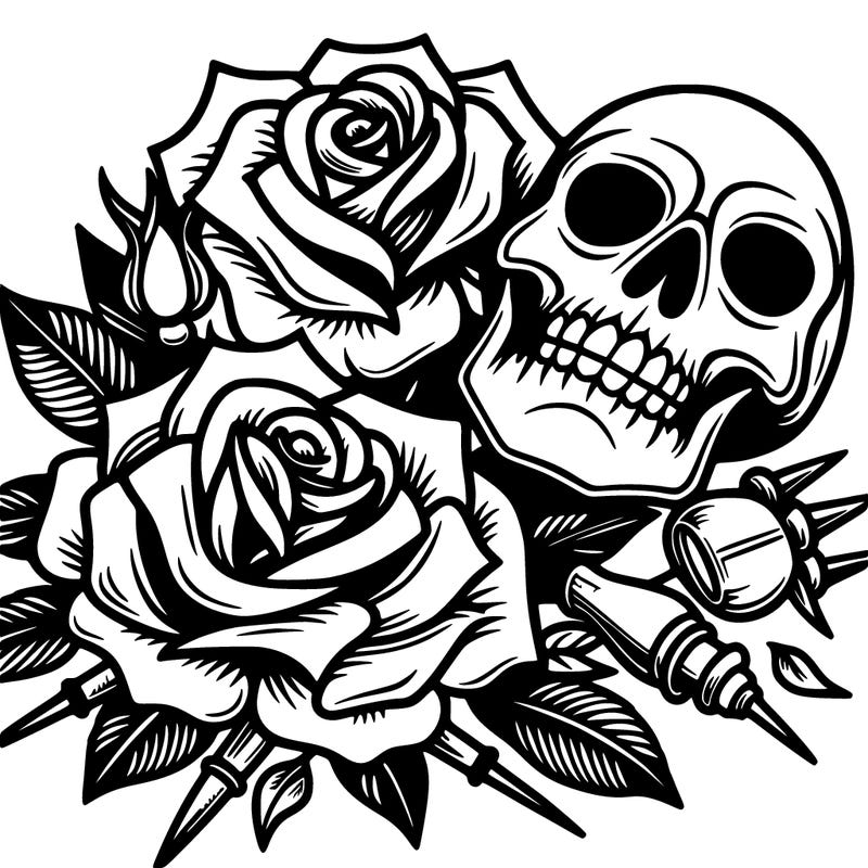 roses and skulls