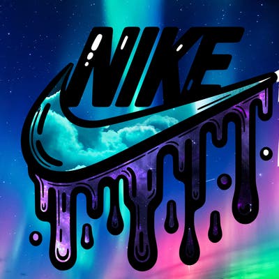 dripping nike logo