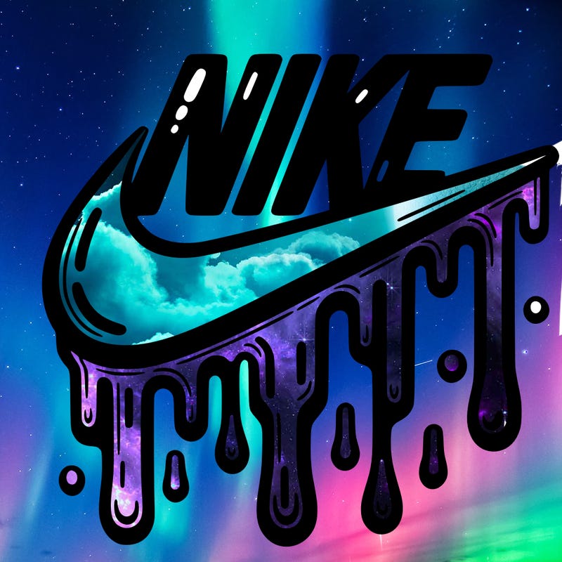 dripping nike logo