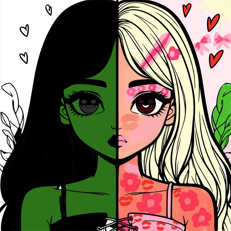 realistic girl split