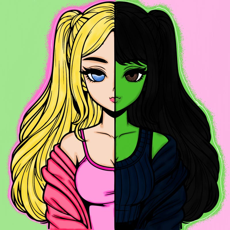 realistic girl split