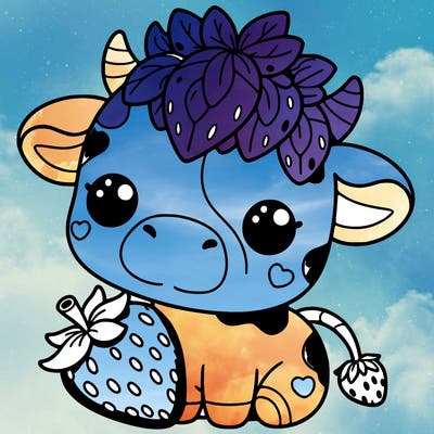 cute strawberry cow