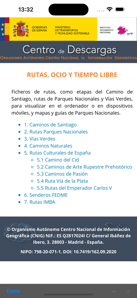 サンティアゴ巡礼路や国立公園を含むスペインのハイキングおよびレジャールートの公式リスト