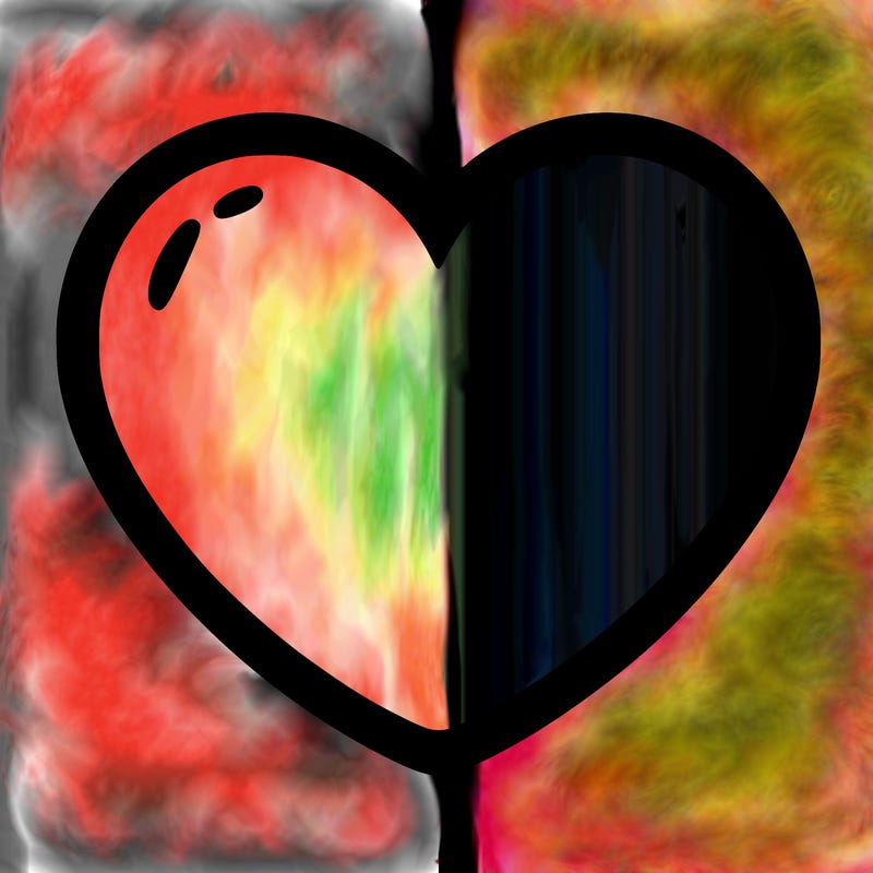 a blank heart
