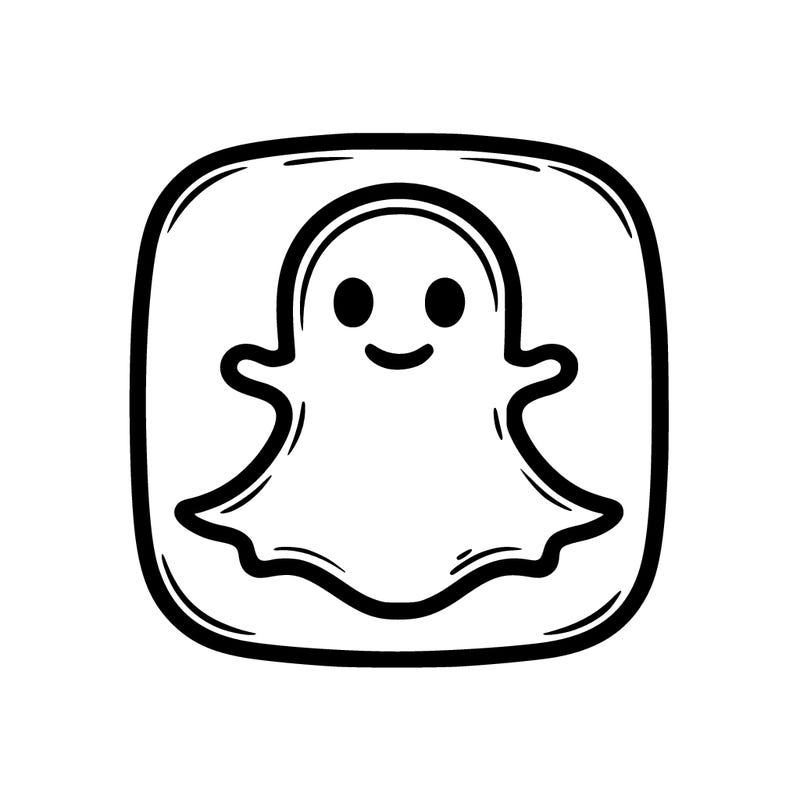 realistic snapchat logo