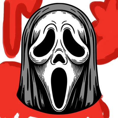 detailed ghostface mask