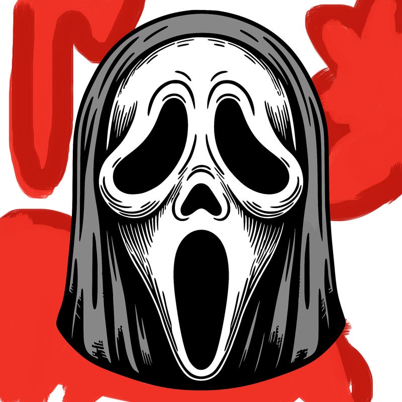 detailed ghostface mask
