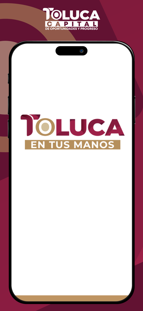 Toluca en tus manos - Splash screen of the Toluca en tus manos municipal app
