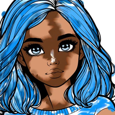 realistic girl whith cute eyes