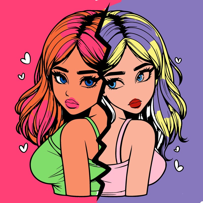 realistic girl split