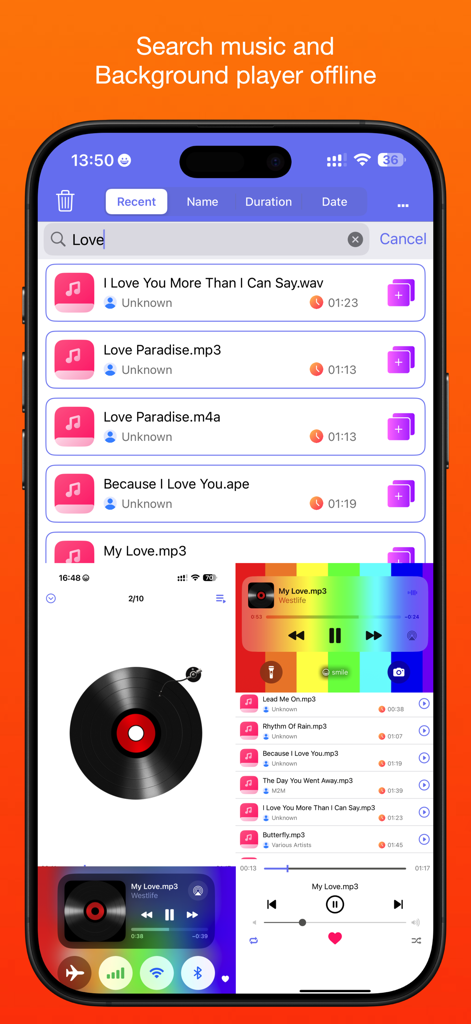 Music X - Full Music Player Fm - Music X app search screen for offline music files with background player