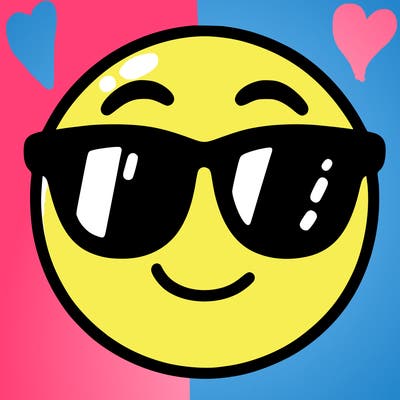 emoji with sunglasses