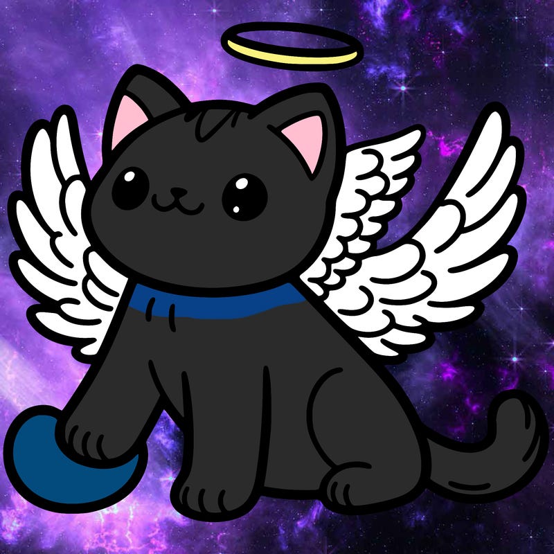 a cat with wings