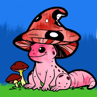 salimandor in a mushroom hat i