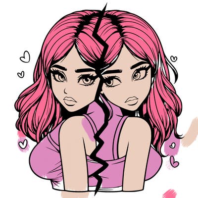 realistic girl split