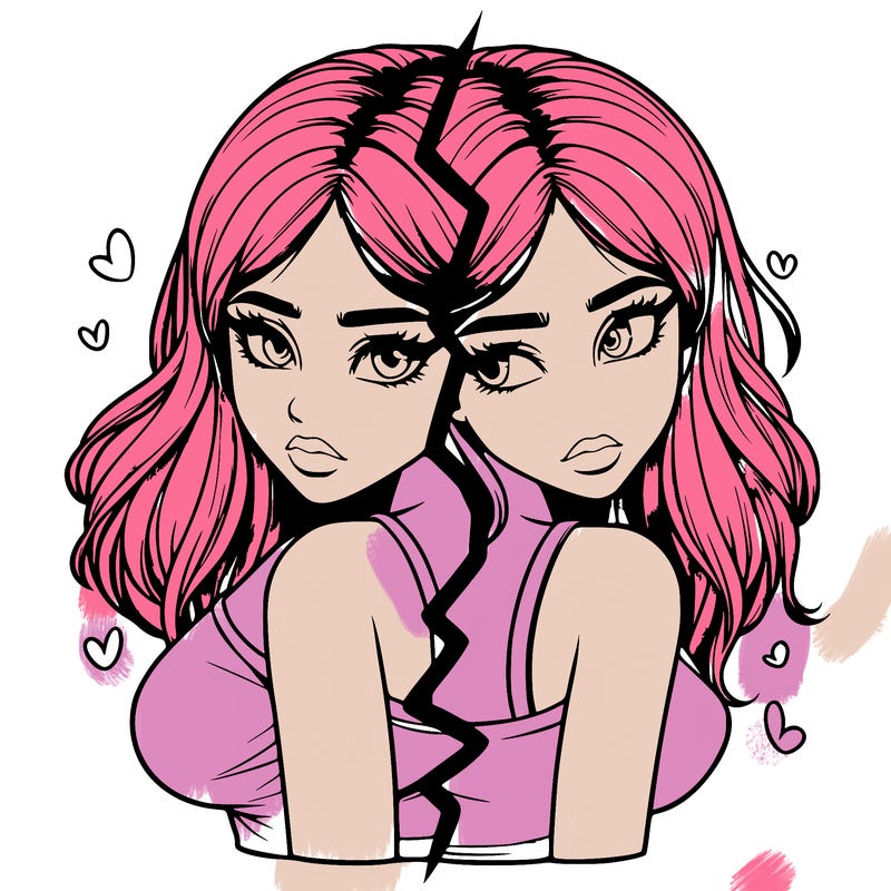 realistic girl split