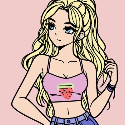 girl in crop top