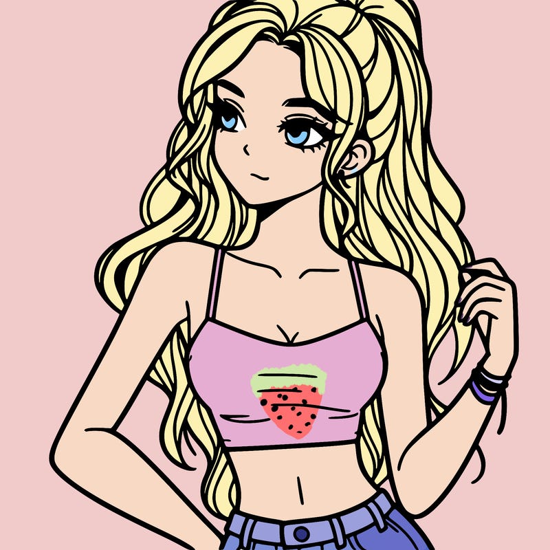 girl in crop top