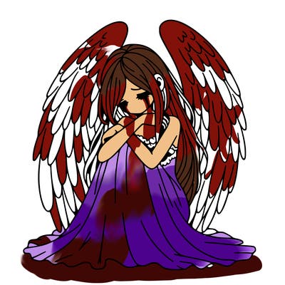 ethereal girl in grief, lonely and heartbroken