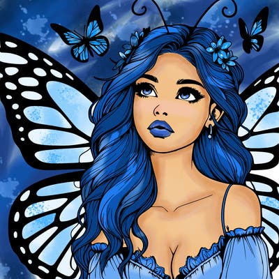butterfly fairy realistic girl