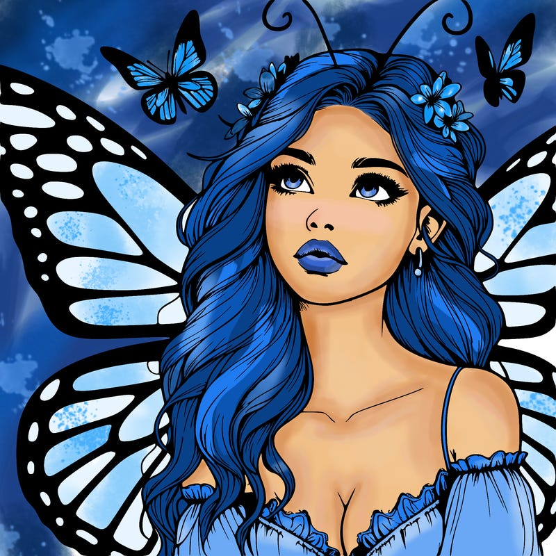 butterfly fairy realistic girl