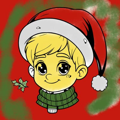 realistic christmas boy