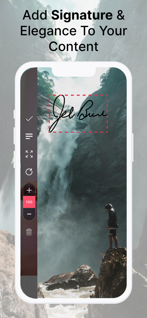 eZy Watermark Videos Pro - Añadiendo una marca de agua de firma manuscrita a un video de una cascada usando eZy Watermark Videos Pro