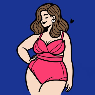 plus size woman bathing suit