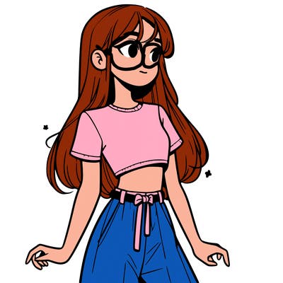 girl in a cute crop top