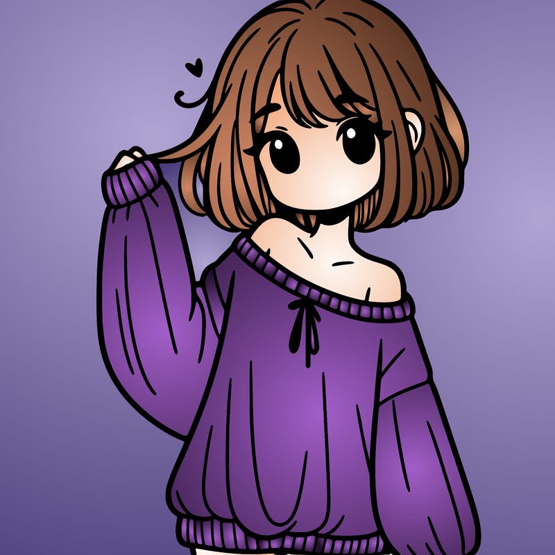 girl in baggy sweater hanging off her shoulder