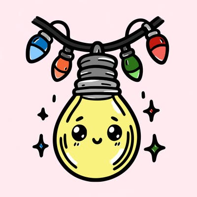 small bulb of a garland