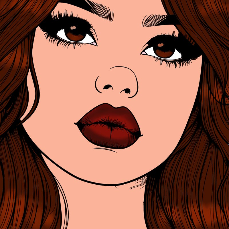 really realistic girl with lips