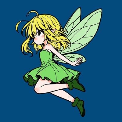manga fairy flying