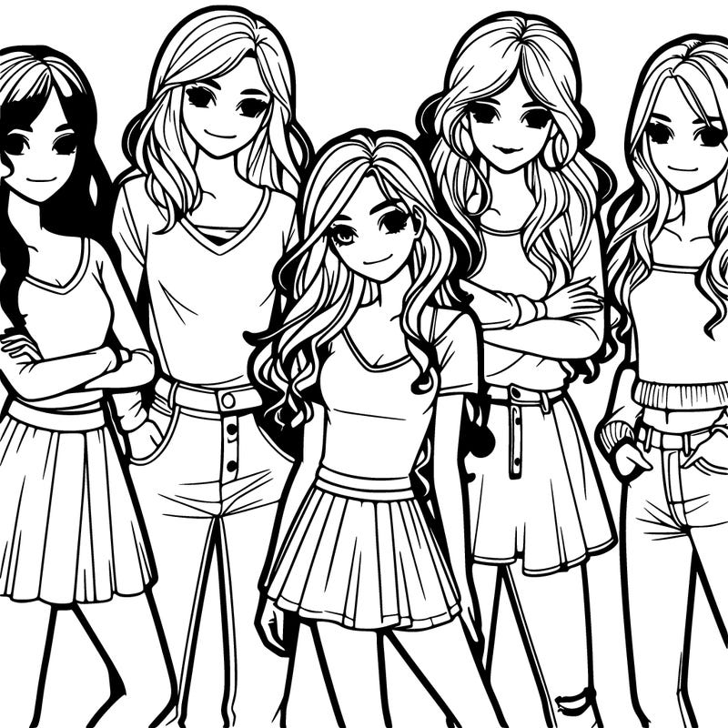 five realistic girls