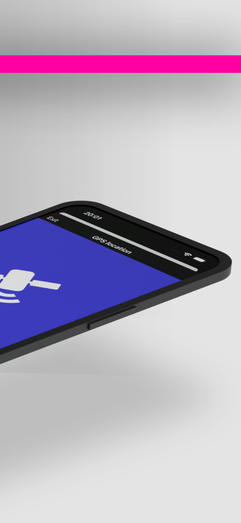 Smartphone screen of the SiN app displaying the GPS location search feature for alternative dating.
