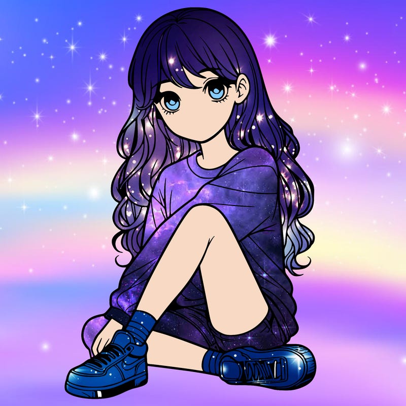 girl sitting realistic