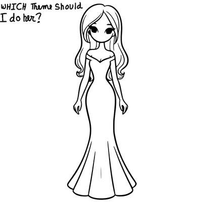 girl in long fitted dress