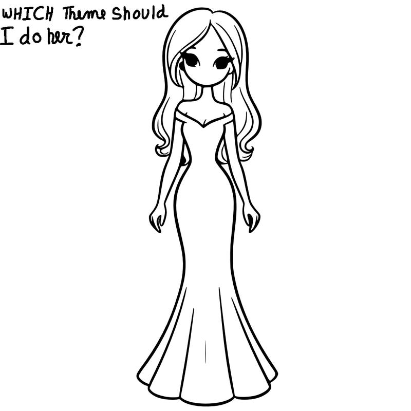 girl in long fitted dress