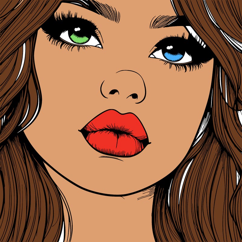 really realistic girl with lips