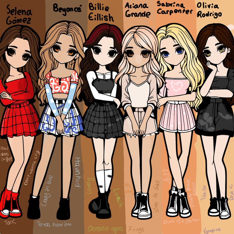 a group of girls realistic