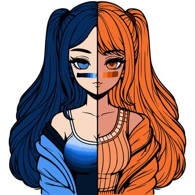 realistic girl split