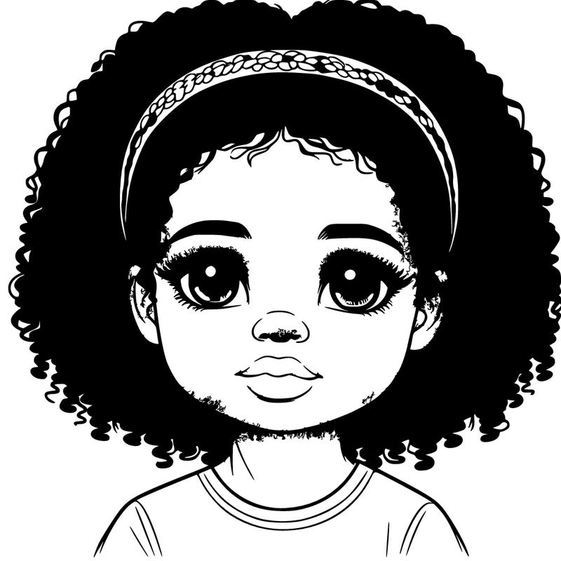 realistic black child girl