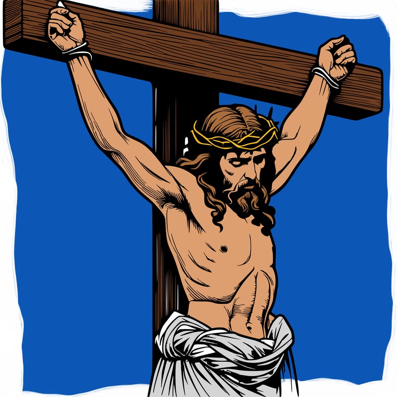 jesus realistic on the cross