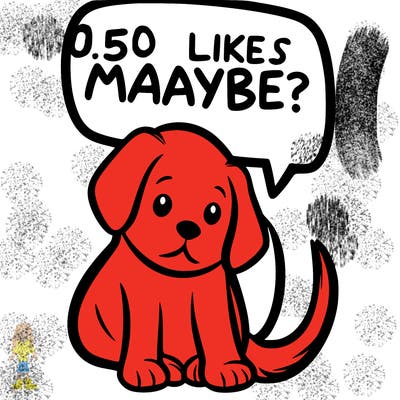a puppy that says 5 like maybe