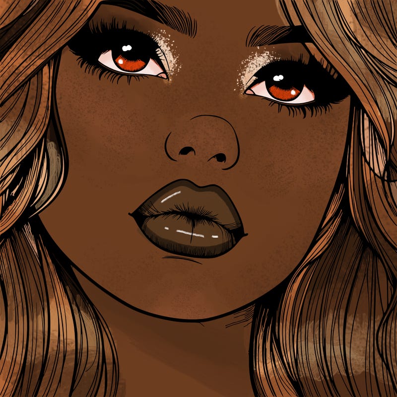 really realistic girl with lips