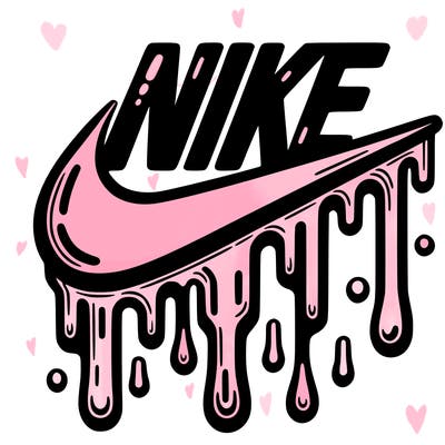 dripping nike logo