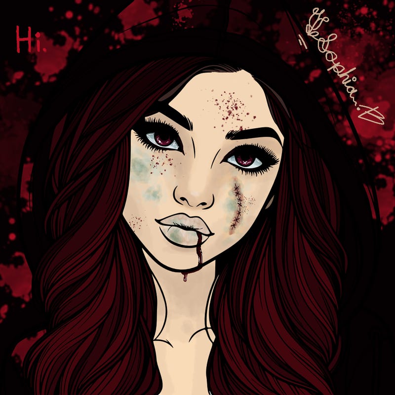 realistic beautiful girl with a hood on