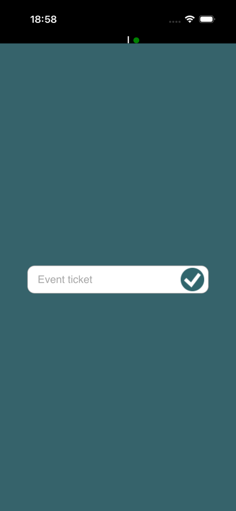 Up2you - Up2You app login screen with event ticket input field